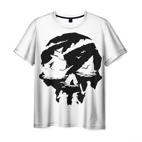 Мужская футболка 3D с принтом Sea of Thieves в Санкт-Петербурге, 100% полиэфир | прямой крой, круглый вырез горловины, длина до линии бедер | of | pirat | sea | thieves | пират | череп