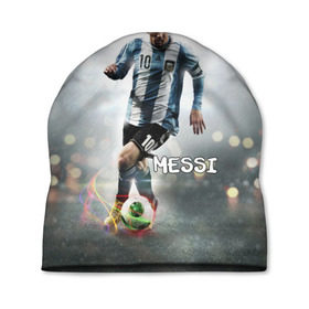 Шапка 3D с принтом Leo Messi в Санкт-Петербурге, 100% полиэстер | универсальный размер, печать по всей поверхности изделия | barselona | messi | аргентина | барселона | месси | мяч | футбол