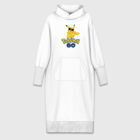 Платье удлиненное хлопок с принтом Pokemon GO в Санкт-Петербурге,  |  | pikachu | pokeball | доллар | золото | пикачу | покеболл | покемон