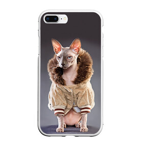 Чехол для iPhone 7Plus/8 Plus матовый с принтом Сфинкс 4 в Санкт-Петербурге, Силикон | Область печати: задняя сторона чехла, без боковых панелей | кот | котенок | котик | котэ | кошка | сфинкс