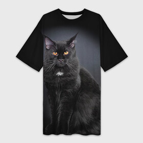 Платье-футболка 3D с принтом Мейн кун 3 в Санкт-Петербурге,  |  | Тематика изображения на принте: кот | котенок | котик | котэ | кошка | мейн кун | мейнкун | мэйн кун | мэйнкун