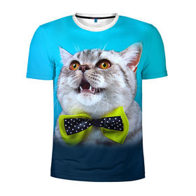Мужская футболка 3D спортивная с принтом Британец 3 в Санкт-Петербурге, 100% полиэстер с улучшенными характеристиками | приталенный силуэт, круглая горловина, широкие плечи, сужается к линии бедра | британец | британская | британцы | кот | котенок | котик | котэ | кошка