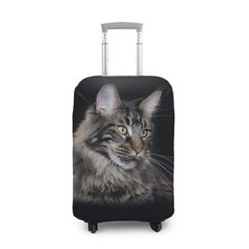 Чехол для чемодана 3D с принтом Мейн-кун 5 в Санкт-Петербурге, 86% полиэфир, 14% спандекс | двустороннее нанесение принта, прорези для ручек и колес | кот | котенок | котик | котэ | кошка | мейн кун | мейнкун | мэйн кун | мэйнкун