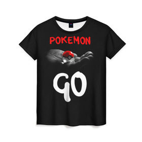 Женская футболка 3D с принтом Pokemon GO 5 в Санкт-Петербурге, 100% полиэфир ( синтетическое хлопкоподобное полотно) | прямой крой, круглый вырез горловины, длина до линии бедер | pikachu | poke ball | pokemon | pokemon go | пикачу | покемон
