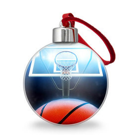 Ёлочный шар с принтом Баскетбол в Санкт-Петербурге, Пластик | Диаметр: 77 мм | basketball | кольцо | корзина