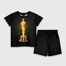 Детский костюм с шортами 3D с принтом Оскар в Санкт-Петербурге,  |  | Тематика изображения на принте: американская киноакадемия | золото | кинематограф | кино | кинофестиваль | награда | премия оскар