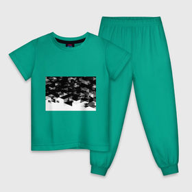 Детская пижама хлопок с принтом Trianse в Санкт-Петербурге, 100% хлопок |  брюки и футболка прямого кроя, без карманов, на брюках мягкая резинка на поясе и по низу штанин
 | полигоны | текстура | треугольники