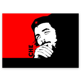 Поздравительная открытка с принтом Че Гевара в Санкт-Петербурге, 100% бумага | плотность бумаги 280 г/м2, матовая, на обратной стороне линовка и место для марки
 | Тематика изображения на принте: che | che guevara | comandante | revolution | viva | революция | че | чегевара