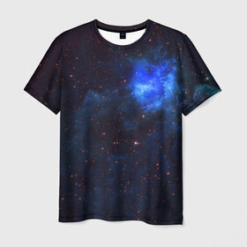 Мужская футболка 3D с принтом Холодная туманность в Санкт-Петербурге, 100% полиэфир | прямой крой, круглый вырез горловины, длина до линии бедер | вселенная | галактика | звёзды | космическое пространство | космос | созвездие