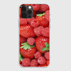 Чехол для iPhone 12 Pro Max с принтом Ягоды в Санкт-Петербурге, Силикон |  | Тематика изображения на принте: десерт | еда | клубника | красный | малина | сладкое | ягоды