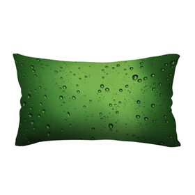 Подушка 3D антистресс с принтом Зеленые капли в Санкт-Петербурге, наволочка — 100% полиэстер, наполнитель — вспененный полистирол | состоит из подушки и наволочки на молнии | вода | зеленый | капля