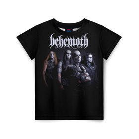 Детская футболка 3D с принтом Behemoth в Санкт-Петербурге, 100% гипоаллергенный полиэфир | прямой крой, круглый вырез горловины, длина до линии бедер, чуть спущенное плечо, ткань немного тянется | behemoth | dark | deathmetal | metal | бегемот | блэк метал