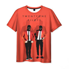 Мужская футболка 3D с принтом TwentyONE PILOTS в Санкт-Петербурге, 100% полиэфир | прямой крой, круглый вырез горловины, длина до линии бедер | 21 | blurryface | music | twenty one pilots