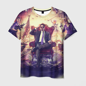 Мужская футболка 3D с принтом Saints Row в Санкт-Петербурге, 100% полиэфир | прямой крой, круглый вырез горловины, длина до линии бедер | saints row | святые