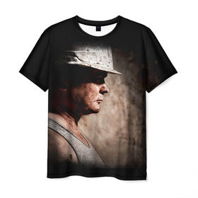 Мужская футболка 3D с принтом Шахтёр в Санкт-Петербурге, 100% полиэфир | прямой крой, круглый вырез горловины, длина до линии бедер | шахтер