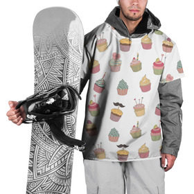 Накидка на куртку 3D с принтом Капкейки в Санкт-Петербурге, 100% полиэстер |  | Тематика изображения на принте: вкусный | капкейк | капкэйк | кекс | маффин | пирожное