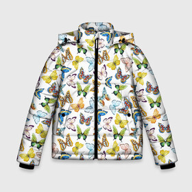 Зимняя куртка для мальчиков 3D с принтом Цветы и бабочки 11 в Санкт-Петербурге, ткань верха — 100% полиэстер; подклад — 100% полиэстер, утеплитель — 100% полиэстер | длина ниже бедра, удлиненная спинка, воротник стойка и отстегивающийся капюшон. Есть боковые карманы с листочкой на кнопках, утяжки по низу изделия и внутренний карман на молнии. 

Предусмотрены светоотражающий принт на спинке, радужный светоотражающий элемент на пуллере молнии и на резинке для утяжки | Тематика изображения на принте: акварель | бабочка | нежный | рисунок | роза | сирень | цветочек | цветочный | цветы