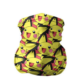 Бандана-труба 3D с принтом Pikachu в Санкт-Петербурге, 100% полиэстер, ткань с особыми свойствами — Activecool | плотность 150‒180 г/м2; хорошо тянется, но сохраняет форму | pikachu | pokeboll | pokemon | пикачу | покеболл | покемон