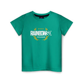 Детская футболка хлопок с принтом Rainbow six | Siege : Pro league (white) в Санкт-Петербурге, 100% хлопок | круглый вырез горловины, полуприлегающий силуэт, длина до линии бедер | boom | fire | rainbowsix | siege | tom clansys