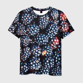 Мужская футболка 3D с принтом Ежевика в Санкт-Петербурге, 100% полиэфир | прямой крой, круглый вырез горловины, длина до линии бедер | фото | ягоды