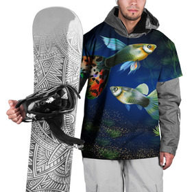 Накидка на куртку 3D с принтом Аквариумные рыбки в Санкт-Петербурге, 100% полиэстер |  | Тематика изображения на принте: аквариум | вода | водоросли | природа | рыба | рыбка | туризм