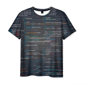Мужская футболка 3D с принтом Программирование 9 в Санкт-Петербурге, 100% полиэфир | прямой крой, круглый вырез горловины, длина до линии бедер | день программиста | код | подарок | праздник | программист