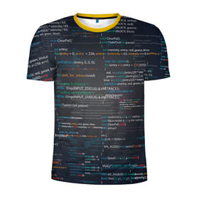 Мужская футболка 3D спортивная с принтом Программирование 9 в Санкт-Петербурге, 100% полиэстер с улучшенными характеристиками | приталенный силуэт, круглая горловина, широкие плечи, сужается к линии бедра | день программиста | код | подарок | праздник | программист
