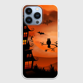 Чехол для iPhone 13 Pro с принтом HALLOWEEN | ХЕЛЛОУИН в Санкт-Петербурге,  |  | пейзаж | тыква | хэллоуин