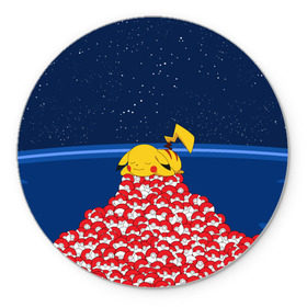 Коврик круглый с принтом Pokemon GO в Санкт-Петербурге, резина и полиэстер | круглая форма, изображение наносится на всю лицевую часть | pikachu | pokeball | pokemon go | доллар | золото | игра | пикачу | покебол | покемон
