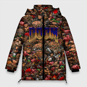 Женская зимняя куртка 3D с принтом Doom Все монстры (pixel art) в Санкт-Петербурге, верх — 100% полиэстер; подкладка — 100% полиэстер; утеплитель — 100% полиэстер | длина ниже бедра, силуэт Оверсайз. Есть воротник-стойка, отстегивающийся капюшон и ветрозащитная планка. 

Боковые карманы с листочкой на кнопках и внутренний карман на молнии | 