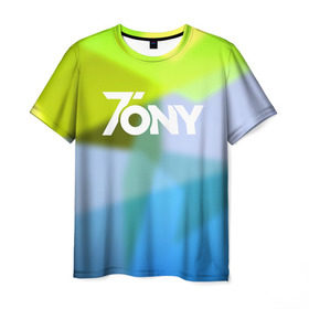 Мужская футболка 3D с принтом TonyCreative 9 в Санкт-Петербурге, 100% полиэфир | прямой крой, круглый вырез горловины, длина до линии бедер | minecraft | teamcrtv | tony | tony creative | tonycreative | yotube | блоггер | блогер | майнкрафт | тони | тони креатив | ютуб | ютьюб