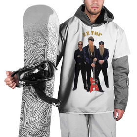 Накидка на куртку 3D с принтом ZZ TOP в Санкт-Петербурге, 100% полиэстер |  | blues | rock | zz top | блюз | зизи топ | музыка | рок