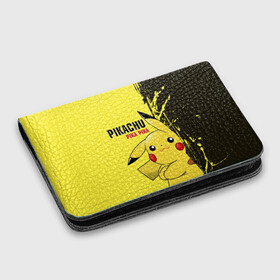 Картхолдер с принтом с принтом Pikachu Pika Pika в Санкт-Петербурге, натуральная матовая кожа | размер 7,3 х 10 см; кардхолдер имеет 4 кармана для карт; | Тематика изображения на принте: go | pikachu | pokemon | го | пика | пикачу | покемон