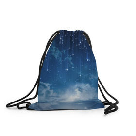 Рюкзак-мешок 3D с принтом Звездное небо в Санкт-Петербурге, 100% полиэстер | плотность ткани — 200 г/м2, размер — 35 х 45 см; лямки — толстые шнурки, застежка на шнуровке, без карманов и подкладки | вселенная | галактика | звезды | небо | ночь