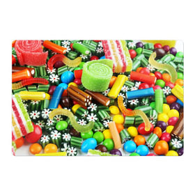Магнитный плакат 3Х2 с принтом Сладости в Санкт-Петербурге, Полимерный материал с магнитным слоем | 6 деталей размером 9*9 см | вкуснотища | вкусняшки | глазурь | жевачка | карамель | карамельки | конфетки | конфеты | леденец | мармеладки | сахар | сладости