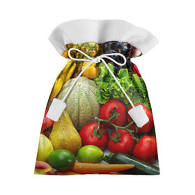 Подарочный 3D мешок с принтом Богатый урожай в Санкт-Петербурге, 100% полиэстер | Размер: 29*39 см | апельсин | баклажан | банан | богатый урожай | виноград | горох | еда | кабачок | капуста | картофель | лимон | морковь | овощи | огурец | перец | персик | помидор | слива | сочные плоды | томат | тыква