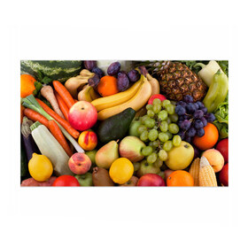 Бумага для упаковки 3D с принтом Спелые фрукты в Санкт-Петербурге, пластик и полированная сталь | круглая форма, металлическое крепление в виде кольца | ананас | арбуз | банан | богатый урожай | виноград | горох | груша | еда | капуста | картофель | лук | морковь | овощи | огурец | перец | персик | слива | сочные плоды | томат | фасоль | фрукты | яблоко