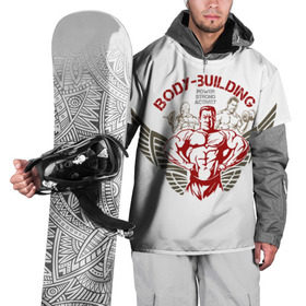 Накидка на куртку 3D с принтом Body-building в Санкт-Петербурге, 100% полиэстер |  | gym | power | бодибилдинг | культуризм | сила | спорт | фитнес | штанга