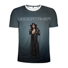 Мужская футболка 3D спортивная с принтом Undertaker WWE в Санкт-Петербурге, 100% полиэстер с улучшенными характеристиками | приталенный силуэт, круглая горловина, широкие плечи, сужается к линии бедра | undertaker | wwe | рестлинг | спорт