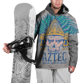Накидка на куртку 3D с принтом Aztec Warriors в Санкт-Петербурге, 100% полиэстер |  | античный | ацтеки | гранж | живопись | культура | майя | орнамент | ретро | старинный | элемент