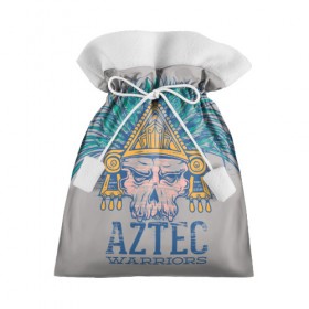 Подарочный 3D мешок с принтом Aztec Warriors в Санкт-Петербурге, 100% полиэстер | Размер: 29*39 см | Тематика изображения на принте: античный | ацтеки | гранж | живопись | культура | майя | орнамент | ретро | старинный | элемент