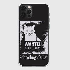 Чехол для iPhone 12 Pro с принтом Wanted Cat в Санкт-Петербурге, силикон | область печати: задняя сторона чехла, без боковых панелей | белое | котик | кошка | надписи | новинки | прикольные | рисунок | черное