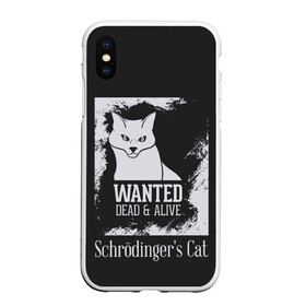 Чехол для iPhone XS Max матовый с принтом Wanted Cat в Санкт-Петербурге, Силикон | Область печати: задняя сторона чехла, без боковых панелей | Тематика изображения на принте: белое | котик | кошка | надписи | новинки | прикольные | рисунок | черное