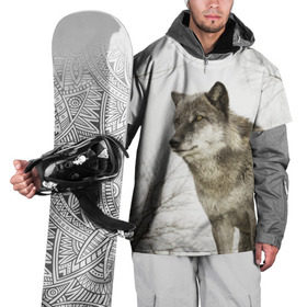 Накидка на куртку 3D с принтом Волк во весь рост в Санкт-Петербурге, 100% полиэстер |  | Тематика изображения на принте: волк | хищник