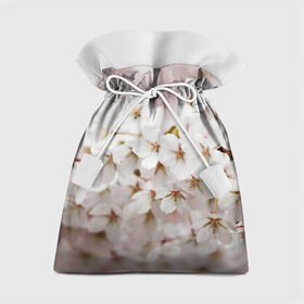 Подарочный 3D мешок с принтом Весеннее цветение в Санкт-Петербурге, 100% полиэстер | Размер: 29*39 см | белый | весна | лепестки | прикольные картинки | цветочки | цветы