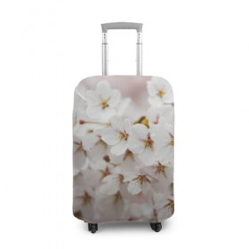 Чехол для чемодана 3D с принтом Весеннее цветение в Санкт-Петербурге, 86% полиэфир, 14% спандекс | двустороннее нанесение принта, прорези для ручек и колес | белый | весна | лепестки | прикольные картинки | цветочки | цветы