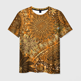 Мужская футболка 3D с принтом Коллекция Edition в Санкт-Петербурге, 100% полиэфир | прямой крой, круглый вырез горловины, длина до линии бедер | винтаж | воздушный | индийские | кружева | новинки | узор | цветок | цветочный | этнические