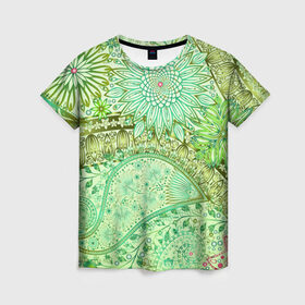 Женская футболка 3D с принтом Коллекция Balmain в Санкт-Петербурге, 100% полиэфир ( синтетическое хлопкоподобное полотно) | прямой крой, круглый вырез горловины, длина до линии бедер | графика | каракули | красивый | лето | мода | новинки | орнамент | природа | рисунок | стиль
