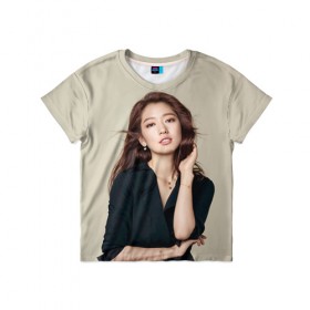 Детская футболка 3D с принтом Song Hye Kyo в Санкт-Петербурге, 100% гипоаллергенный полиэфир | прямой крой, круглый вырез горловины, длина до линии бедер, чуть спущенное плечо, ткань немного тянется | дорама