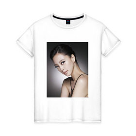 Женская футболка хлопок с принтом Song Hye-kyo в Санкт-Петербурге, 100% хлопок | прямой крой, круглый вырез горловины, длина до линии бедер, слегка спущенное плечо | 